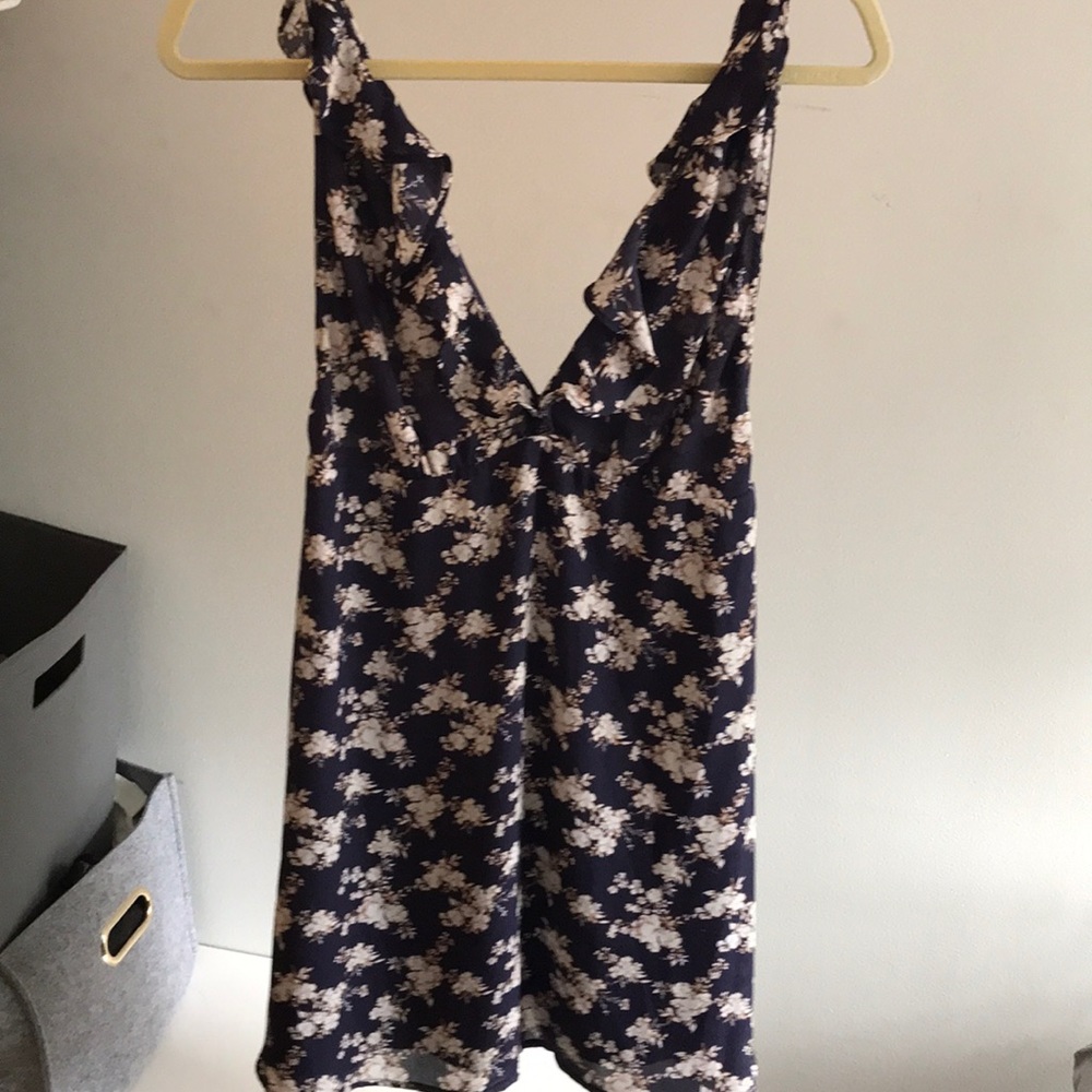 Blue floral dress